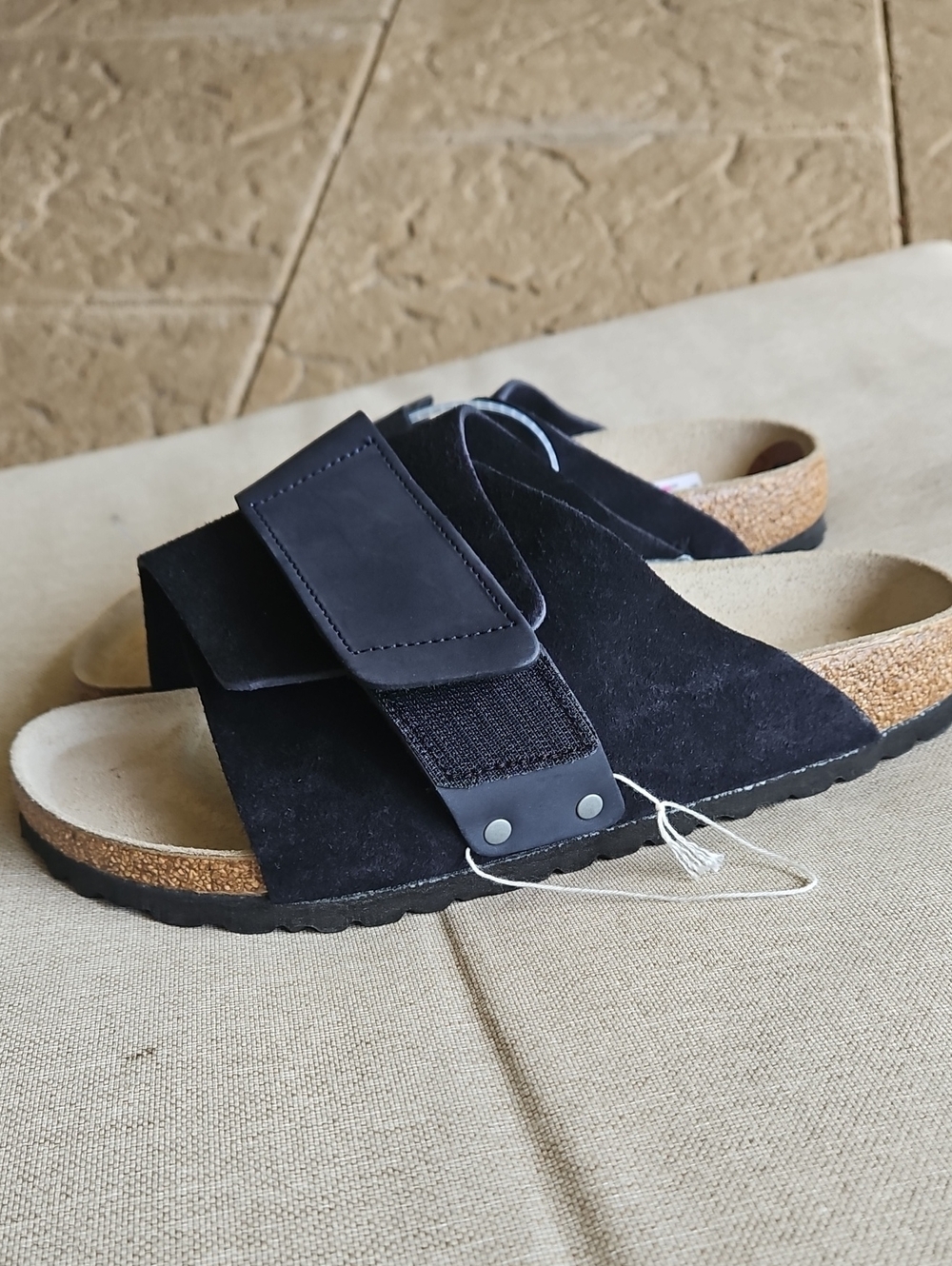 Birkenstock Oita Suede Slides, Dark Navy Blue (Almost Black) Woman's 8, Men's 6 - Picture 3 of 8
